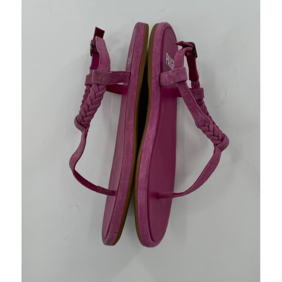 Paige Drew Fuchsia Pink Braided Strap Sandals Size 6 - Picture 7 of 12